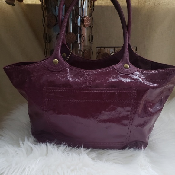 Authentic Vintage Coach Purse Patent Leather Large Bleeker Tote - Picture 2 of 7